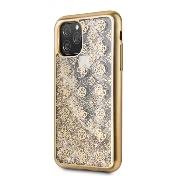 Apple iPhone 11 Pro Goud Guess Backcover hoesje Glitter - 4G Peony - GUHCN58PEOLGGO image