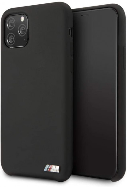 Apple iPhone 11 Pro Zwart BMW Backcover hoesje Silicone - Logo M - BMHCN58MSILBK image