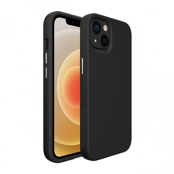 Back Cover Case for iPhone 15 (TPU, Polycarbonate - Black | Triangle) image