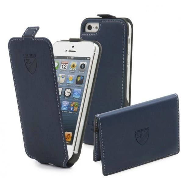 Cremieux Smart Pack iPhone 5 Navy Blue Flip Case & Wallet image