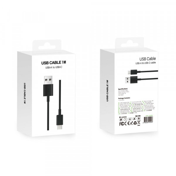 Data Cable US4001M USB-A To USB-C 100CM Black image
