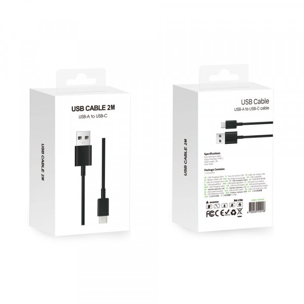 Data Cable US4002M USB-A To USB-C 200CM Black image