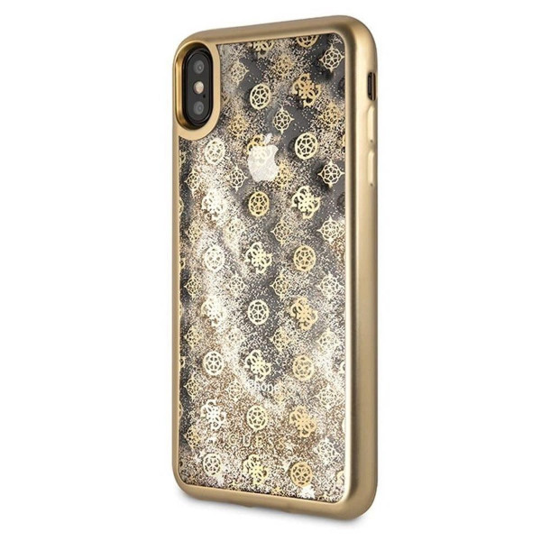 Guess Guess back cover case Apple iPhone X-Xs Peony Gold - Liquid Glitter image