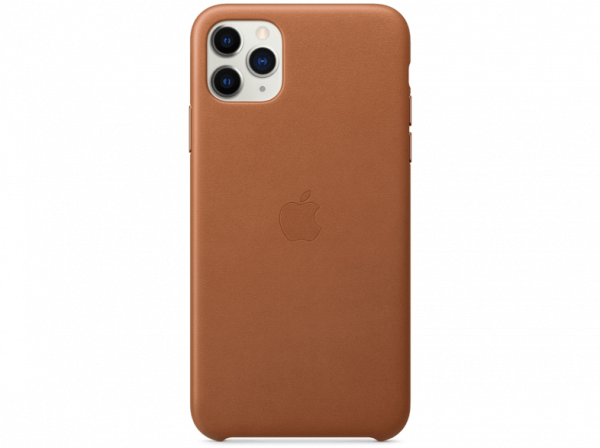 Iphone 11 pro max leather case saddle brown image