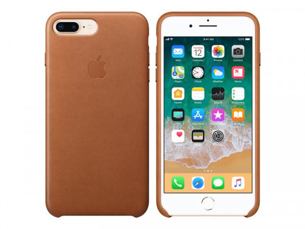 iPhone 8 Plus/7 Plus Leather Case Brown image