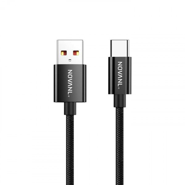 NOVANL SpeedCharge Pro USB A to USB-C Cable 18W (1.5M) Black image