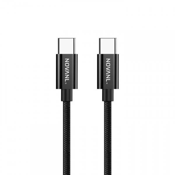 NOVANL SpeedCharge Pro USB C to USB-C Cable 100W (2M) Black image