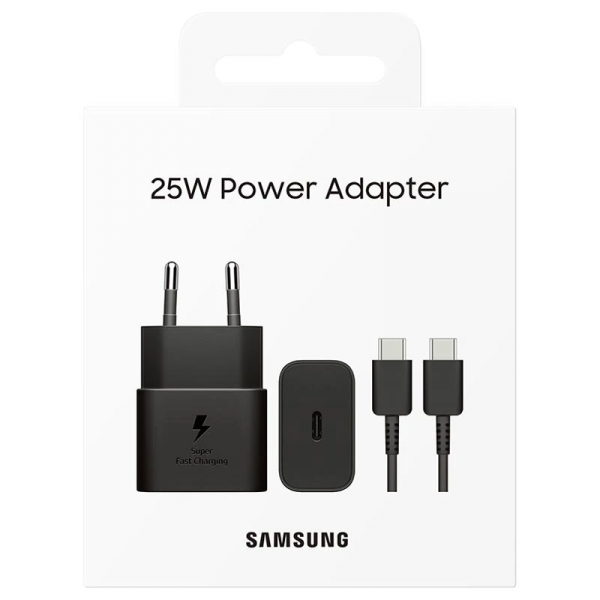 Samsung 25W USB-C Power Adapter With Type-C USB Cable - EP-T2510XBEGEU - Black image