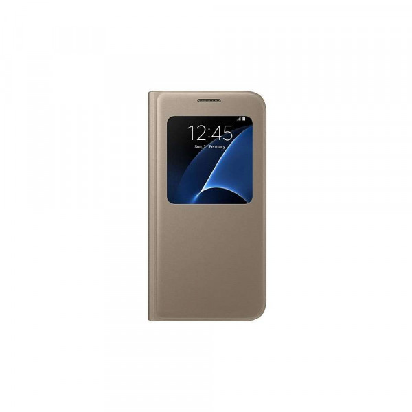 Samsung Galaxy S7 S-View Cover (Gold) - EF-CG930PF image