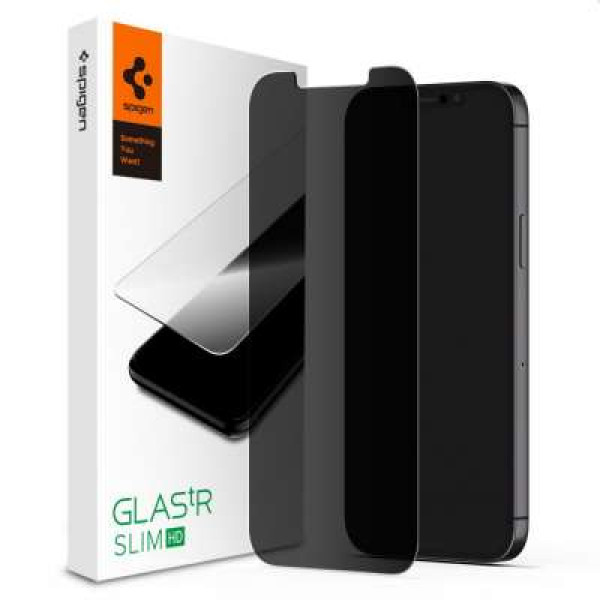 Spigen Apple iPhone 12 Pro Max Privacy Glass - AGL01469 image