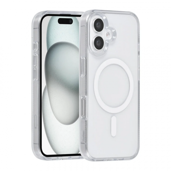 TUNIQ iPhone 16 Back cover case - Magsafe silicone - White image