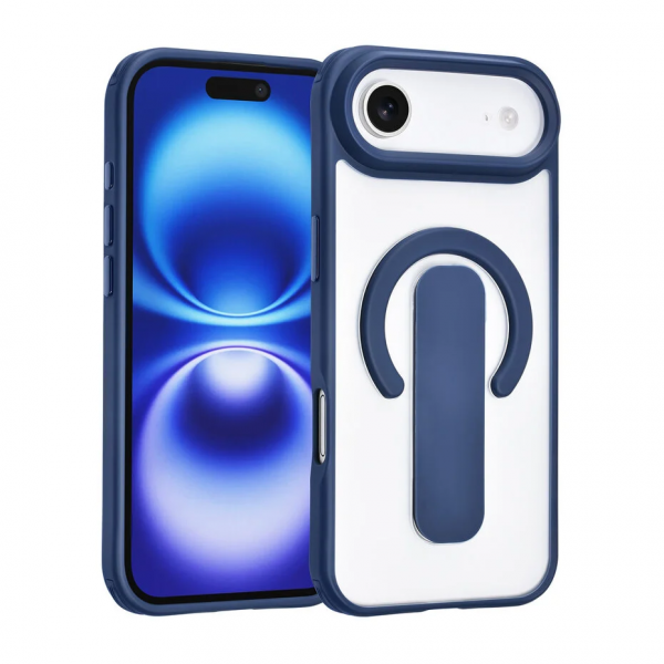 TUNIQ iPhone 17 Air Back cover case - Built-in Ring Stand - Antishock - Blue image
