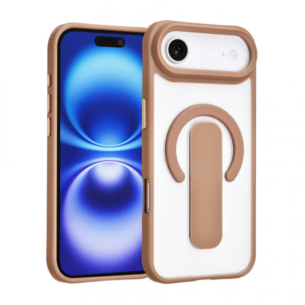 TUNIQ iPhone 17 Air Back cover case - Built-in Ring Stand - Antishock - Gold image