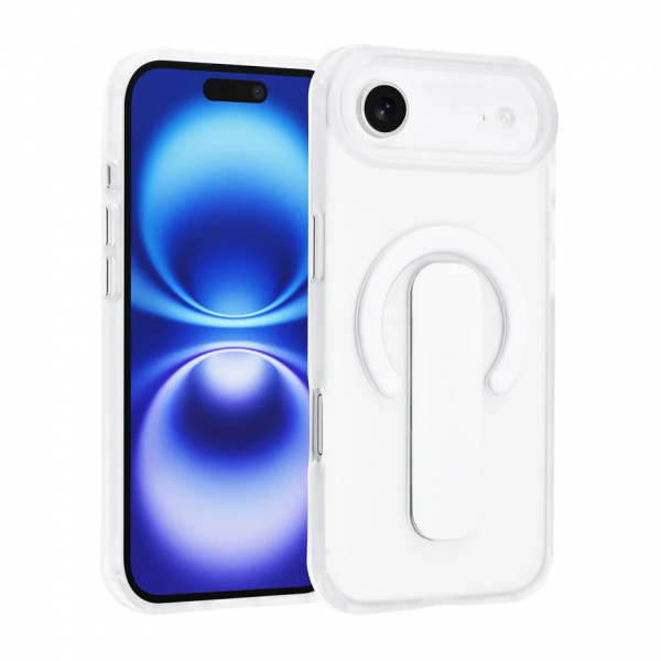 TUNIQ iPhone 17 Air Back cover case - Built-in Ring Stand - Antishock - Silver image