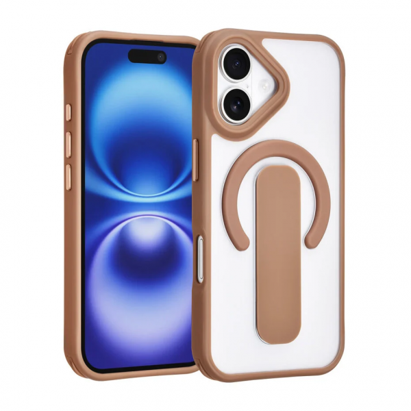 TUNIQ iPhone 17 Back cover case - Built-in Ring Stand - Antishock - Gold image