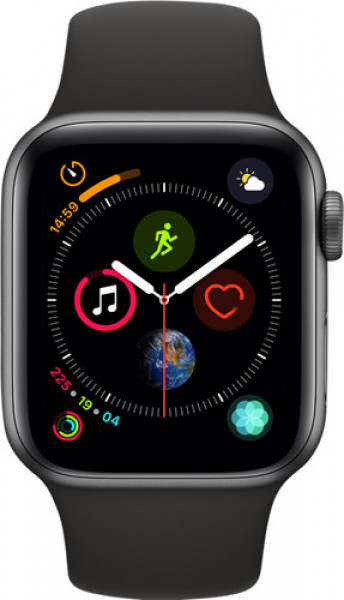 Apple Watch Series 4 40mm Space Gray Aluminium/Zwarte Sportband image